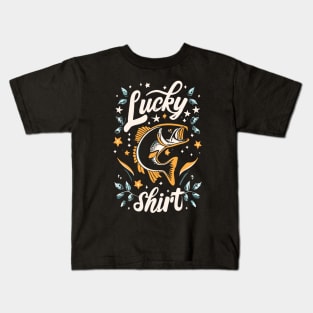 Lucky Fishing Shirt Fisherman Lucky Kids T-Shirt